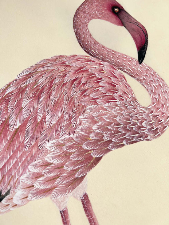 Flamingo Embellished Art Print - Diane Hill