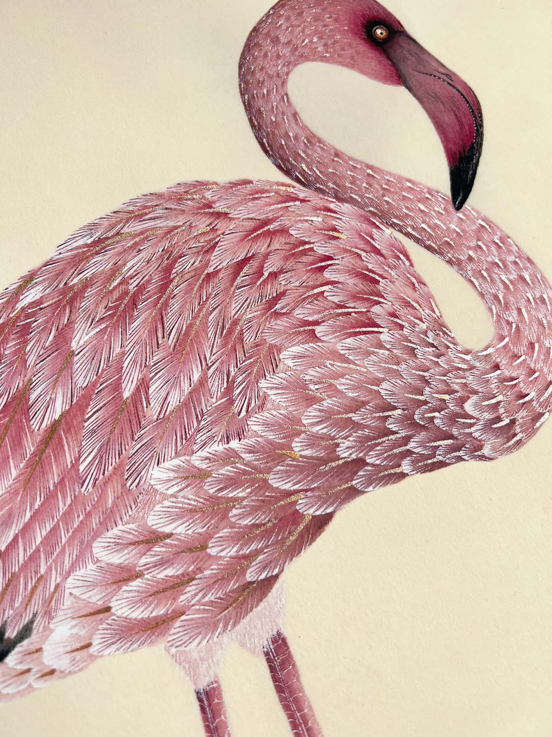 Flamingo Embellished Art Print - Diane Hill