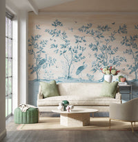 Florence Wallpaper - Powder/China Blue - Diane Hill