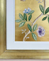 Gold and Lilac Chinoiserie Original Painting - Diane Hill