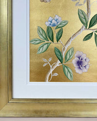 Gold and Lilac Chinoiserie Original Painting - Diane Hill