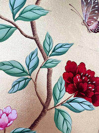 Gold And Red Chinoiserie Original Painting - Diane Hill