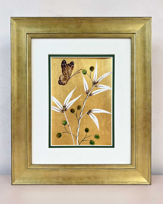 Gold And Umber Bamboo (A) Original Painting - Diane Hill