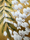 Gold Crane And Wisteria Original Painting - Diane Hill