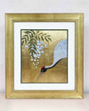 Gold Crane And Wisteria Original Painting - Diane Hill