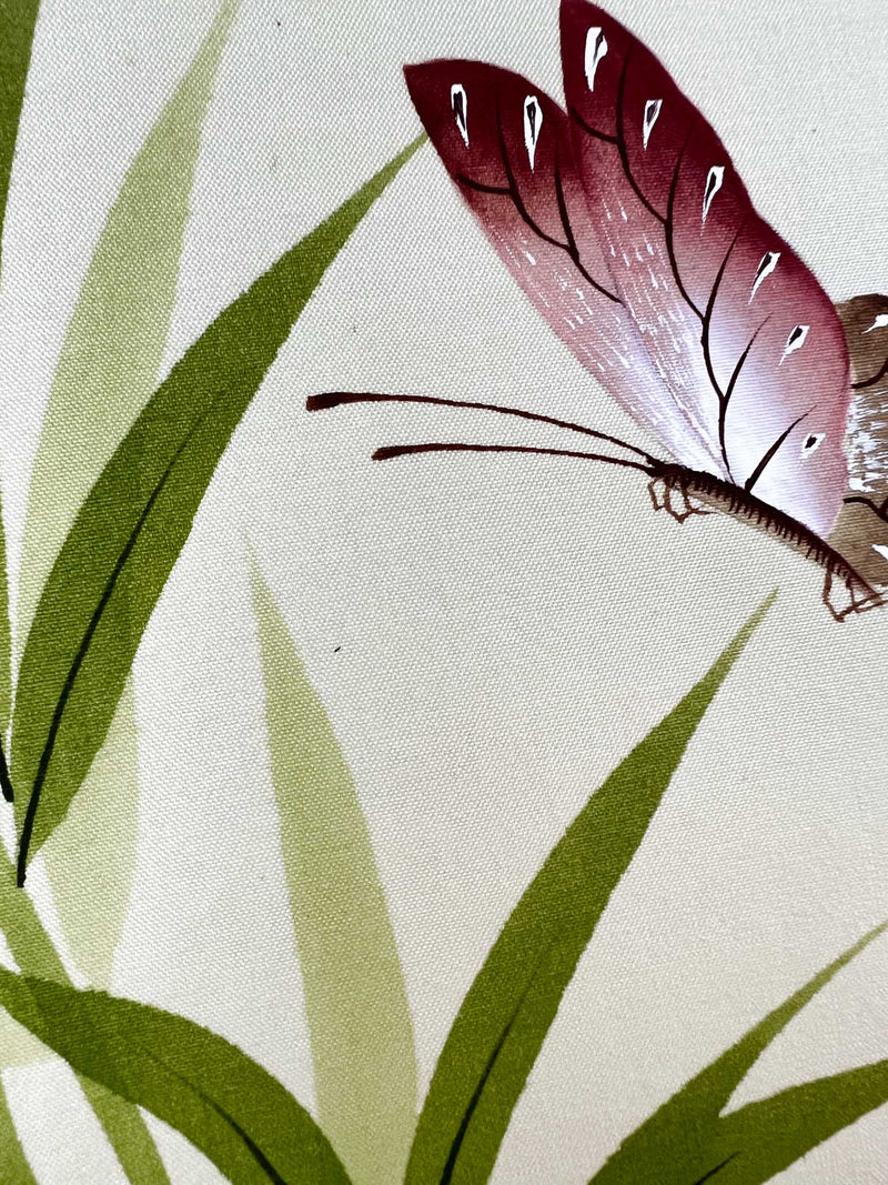Green Bamboo On Silk (A) Original Painting - Diane Hill