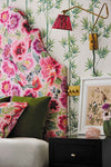 Isabella Wallpaper - Porcelain/Bamboo - Diane Hill