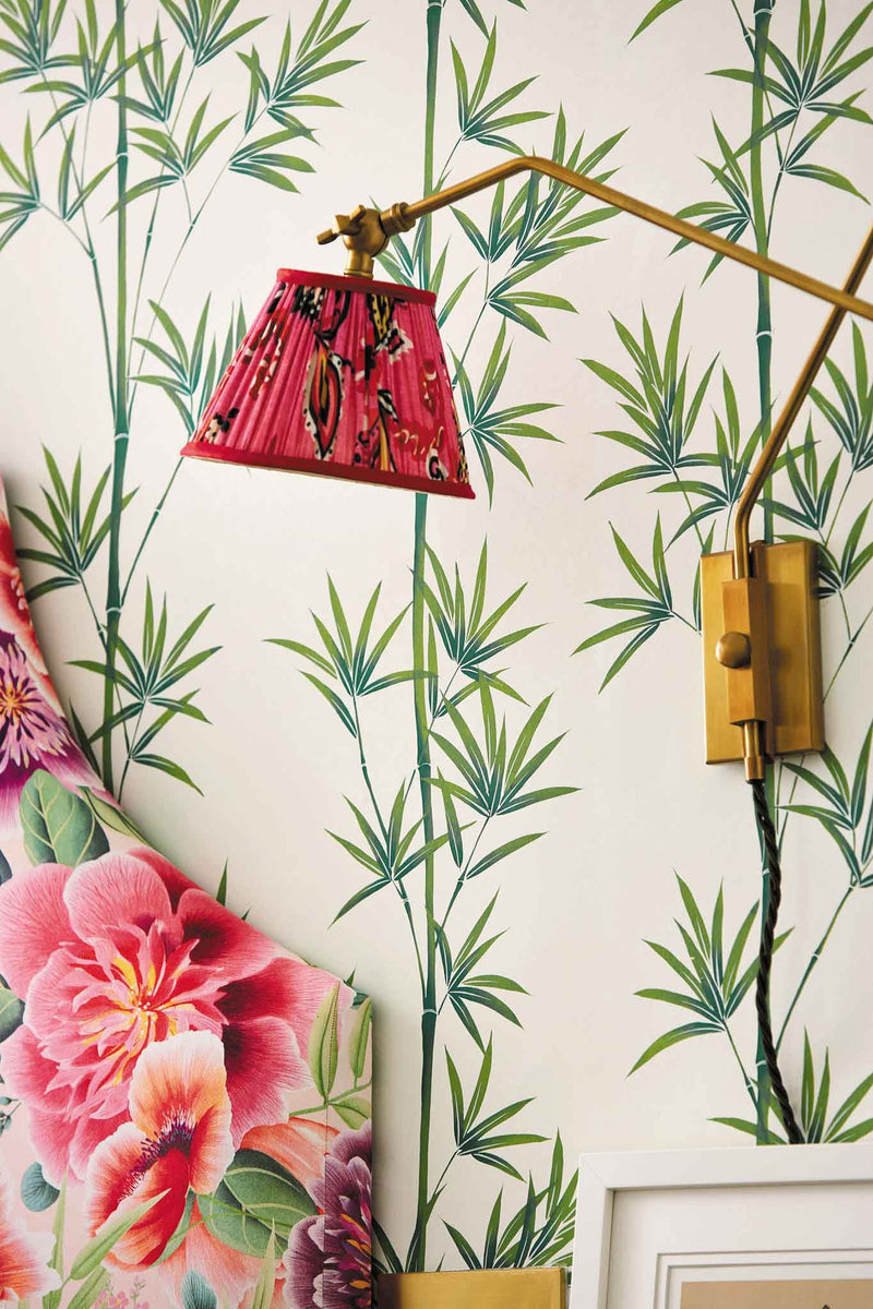 Isabella Wallpaper - Porcelain/Bamboo - Diane Hill