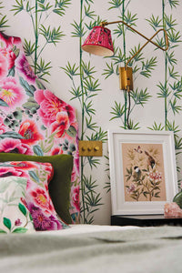 Isabella Wallpaper - Porcelain/Bamboo - Diane Hill