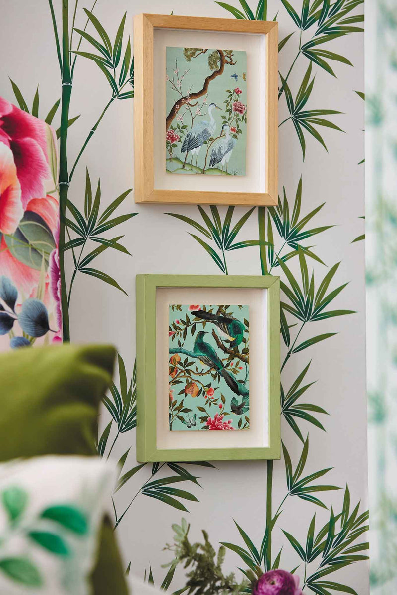 Isabella Wallpaper - Porcelain/Bamboo - Diane Hill