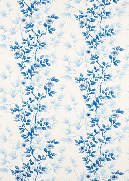Lady Alford Cotton Linen Fabric - Porcelain/China Blue - Diane Hill
