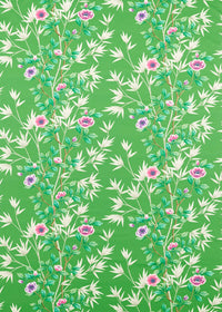 Lady Alford Cotton Satin Fabric - Apple/Magenta - Diane Hill