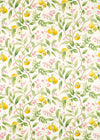 Marie Cotton Satin Fabric - Fig leaf/Honey/Blossom - Diane Hill