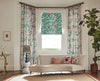 Marie Cotton Satin Fabric - Rose/Lagoon - Diane Hill