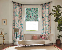 Marie Cotton Satin Fabric - Rose/Lagoon - Diane Hill