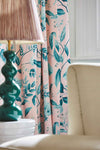 Marie Cotton Satin Fabric - Rose/Lagoon - Diane Hill
