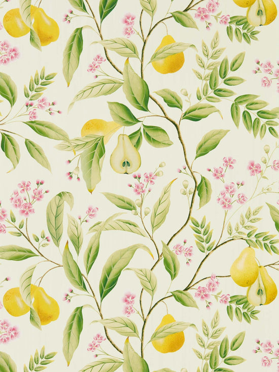 Marie Wallpaper - Fig leaf/Honey/Blossom - Diane Hill