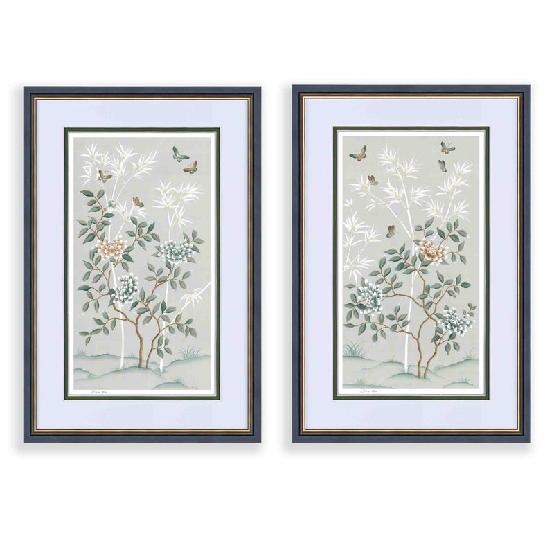 Mariya & Lilly Art Prints Set Of Two - Blue - Diane Hill