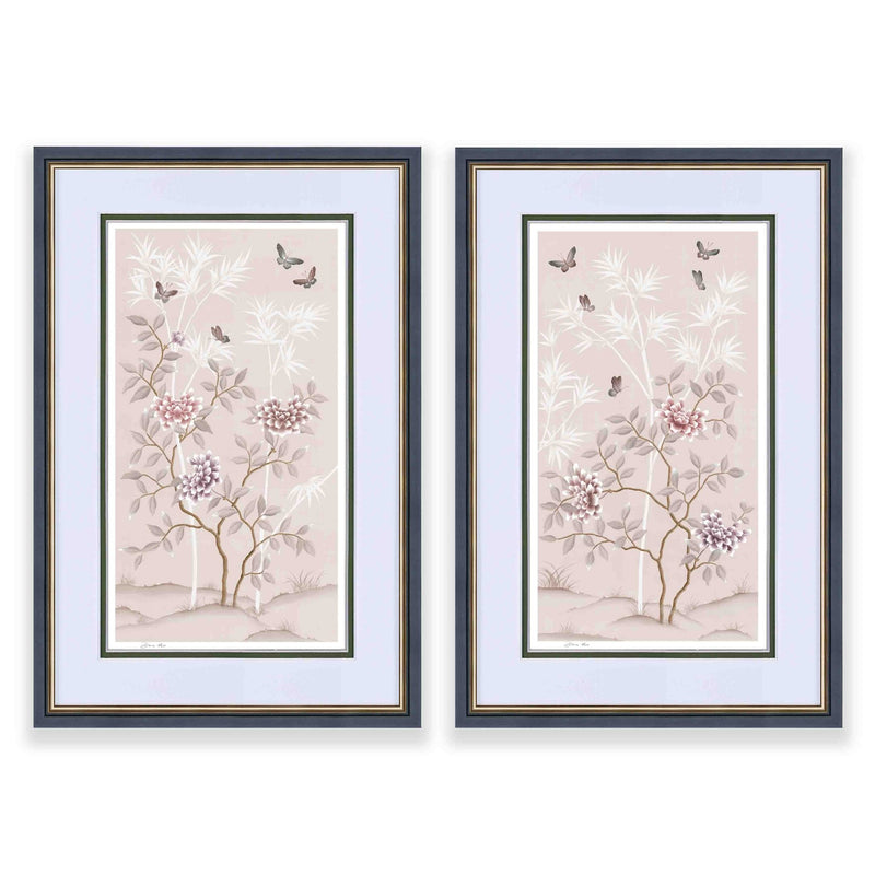 Mariya & Lilly Art Prints Set Of Two - Pink - Diane Hill