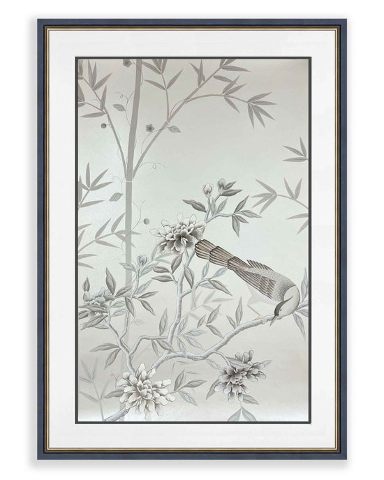 Pearlescent Chinoiserie Panel Original Painting - Diane Hill