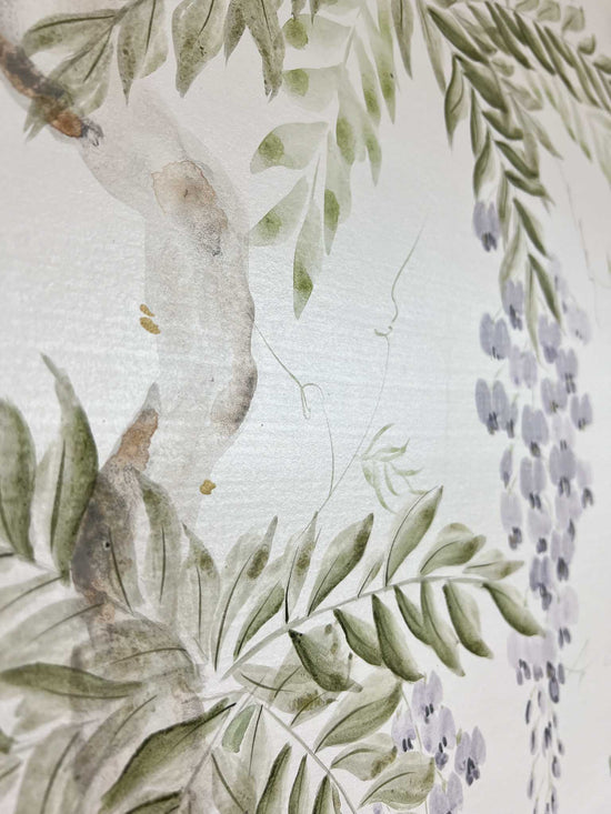 Pearlescent Wisteria Tree Original Painting - Diane Hill