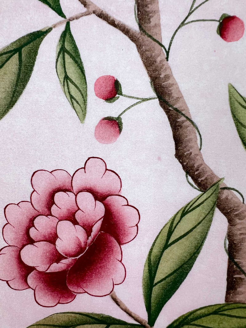 Pink And Green Chinoiserie Original Painting - Diane Hill