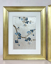 Set Of Two Cherry Blossom Silver Leaf - Original Painting - Diane Hill