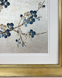 Set Of Two Cherry Blossom Silver Leaf - Original Painting - Diane Hill