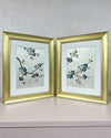 Set Of Two Cherry Blossom Silver Leaf - Original Painting - Diane Hill