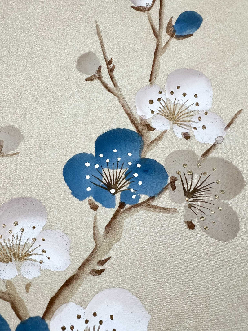 Set Of Two Cherry Tree Silk - Original Painting - Diane Hill