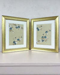 Set Of Two Cherry Tree Silk - Original Painting - Diane Hill