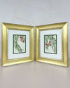 Set Of Two Wisteria And Butterfly Green Original Painting - Diane Hill