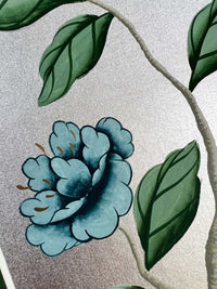 Silver And Blue Chinoiserie Original Painting - Diane Hill