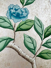 Silver Leaf Mottled Chinoiserie Original Painting - Diane Hill