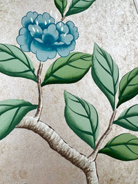 Silver Leaf Mottled Chinoiserie Original Painting - Diane Hill