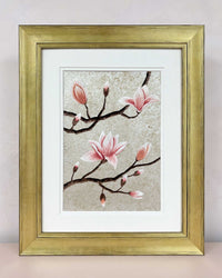 Silver Leaf Mottled Magnolia Original Painting - Diane Hill
