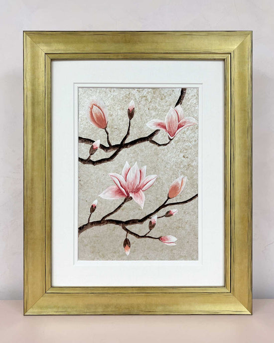 Silver Leaf Mottled Magnolia Original Painting - Diane Hill