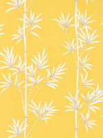 Isabella wallpaper with bamboo plants - Honey/Porcelain, Colourful wallpaper, living room, bedroom, lounge, Chinese art