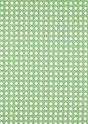 green geometric fabric featuring chinoiserie trellis design