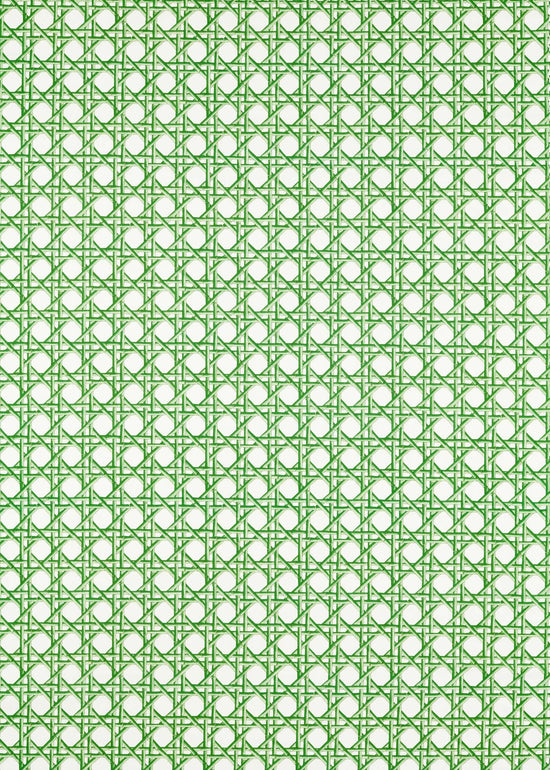 green geometric fabric featuring chinoiserie trellis design