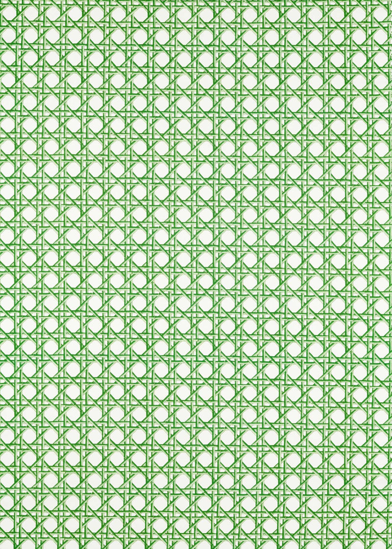 green geometric fabric featuring chinoiserie trellis design