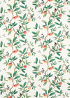 botanical fabric featuring chinoiserie style birds, branches, and butterflies