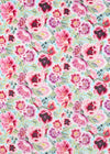 blue and pink floral chinoiserie fabric