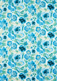 blue tonal floral chinoiserie fabric